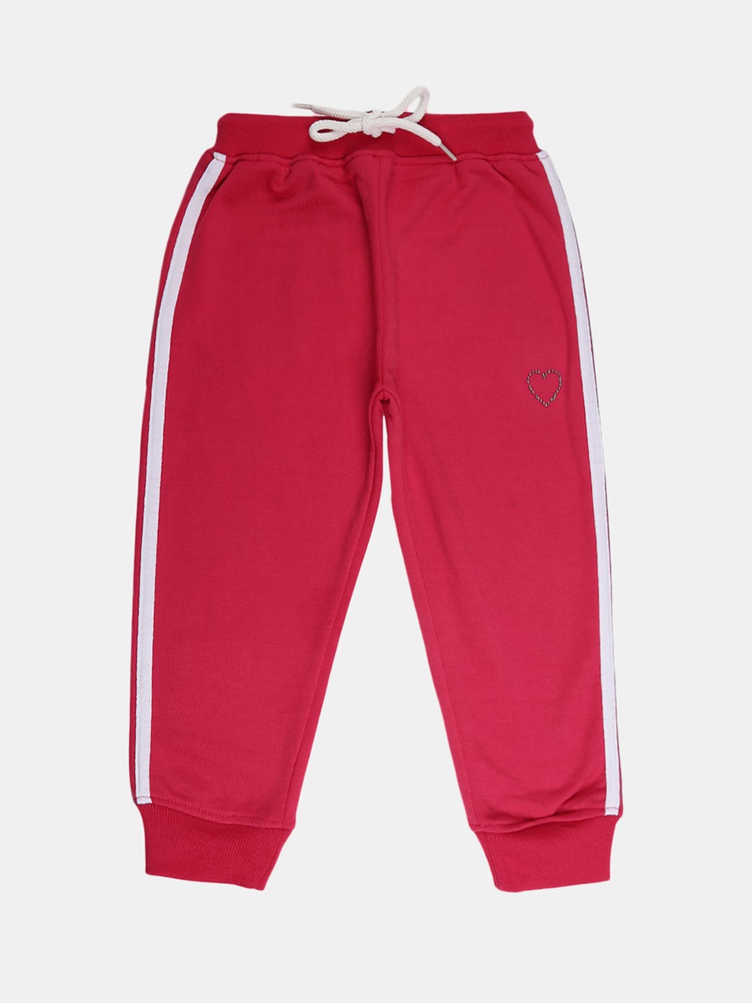 

V-Mart Girls Cotton Fleece Joggers, Red