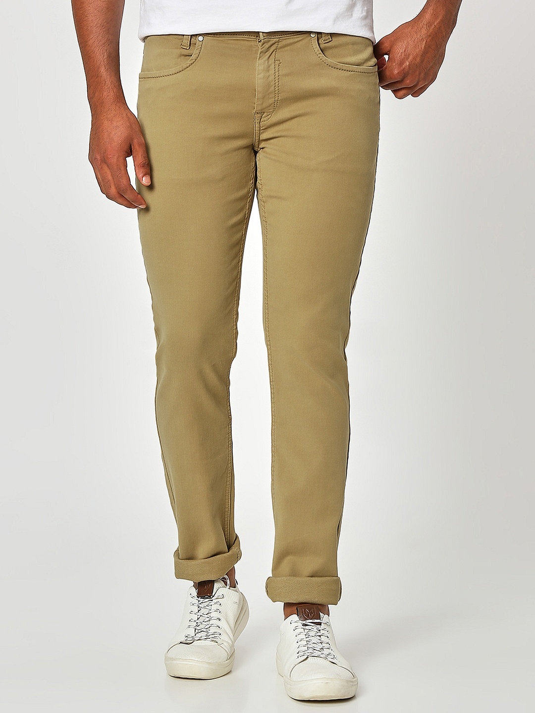 

Mufti Men Slim Fit Clean Look Stretchable Jeans, Khaki