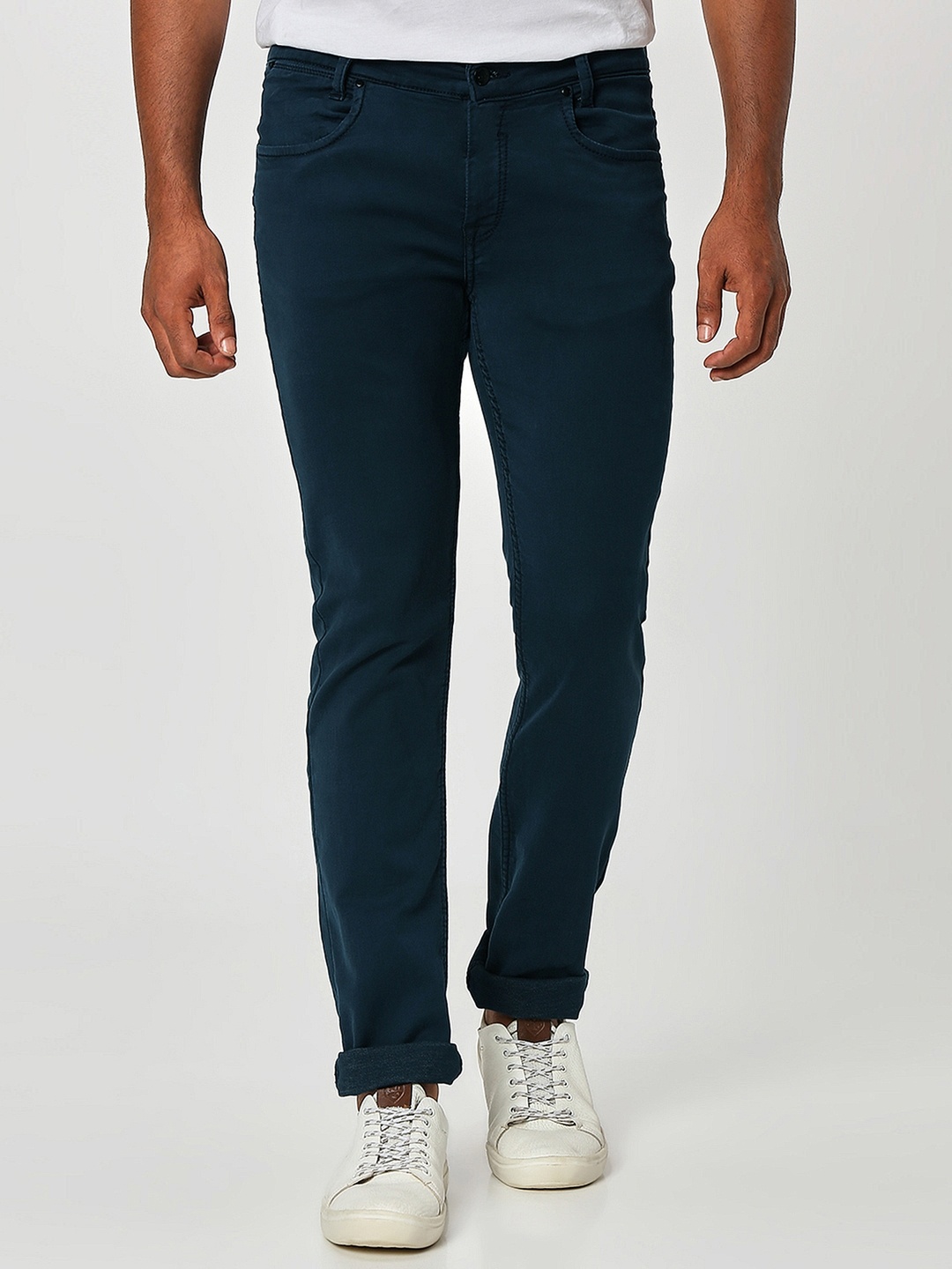 

Mufti Men Slim Fit Clean Look Stretchable Jeans, Navy blue