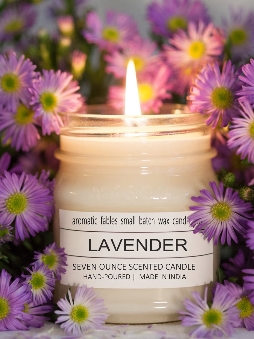 

Aromatic Fables White Scented Candle Square Glass Jar