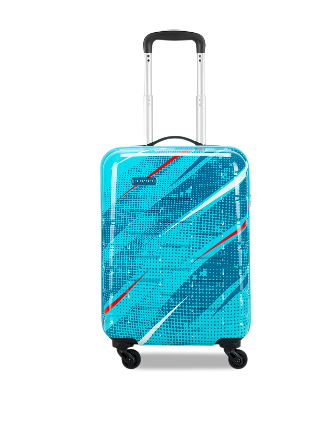 

Aristocrat Printed Hard-Sided Cabin Trolley Bag, Blue