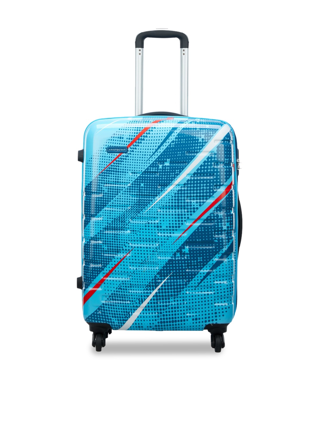 

Aristocrat Printed Hard-Sided Medium Trolley Bag, Blue