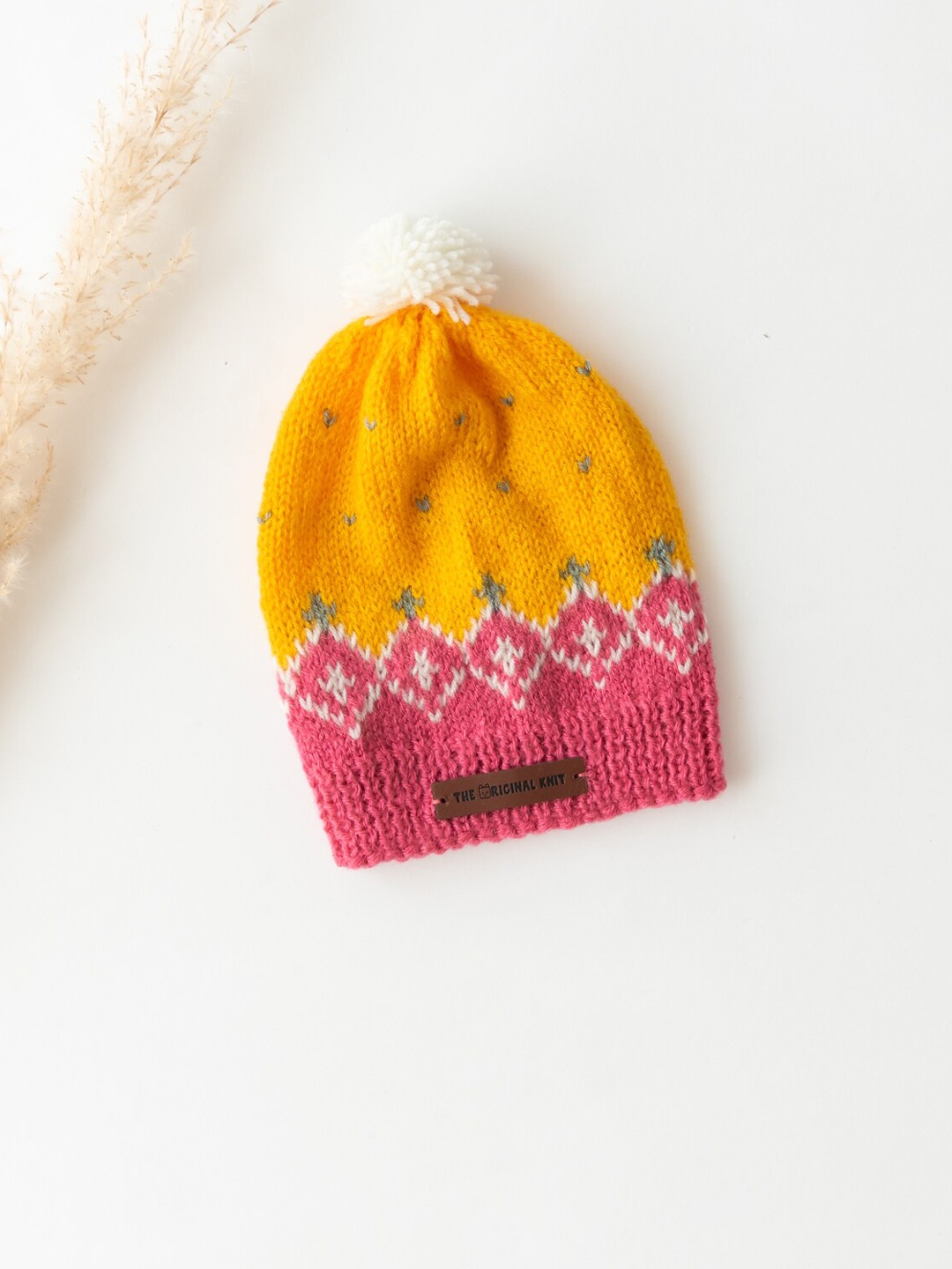 

The Original Knit Unisex Kids Self Design Acrylic Beanie, Yellow