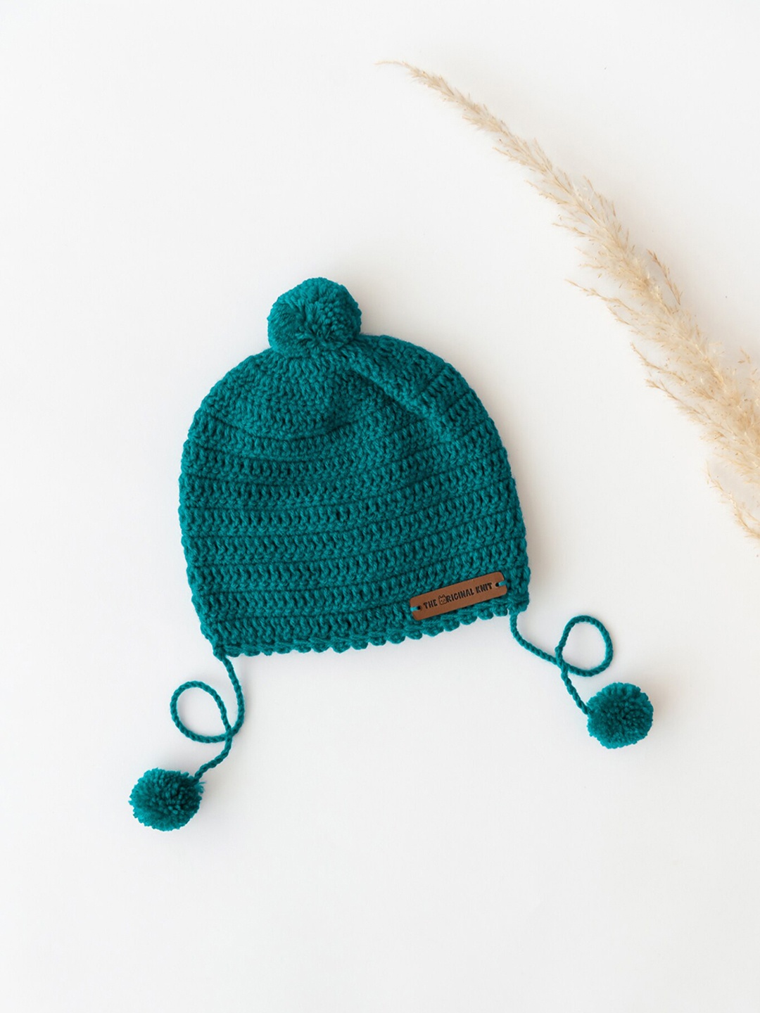 

The Original Knit Infants Self Design Acrylic Beanie, Teal