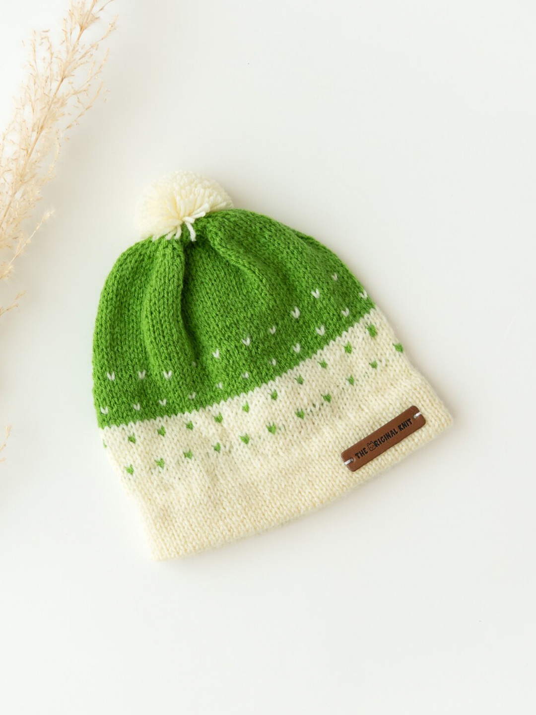 

The Original Knit Infants Self Design Acrylic Beanie, Cream