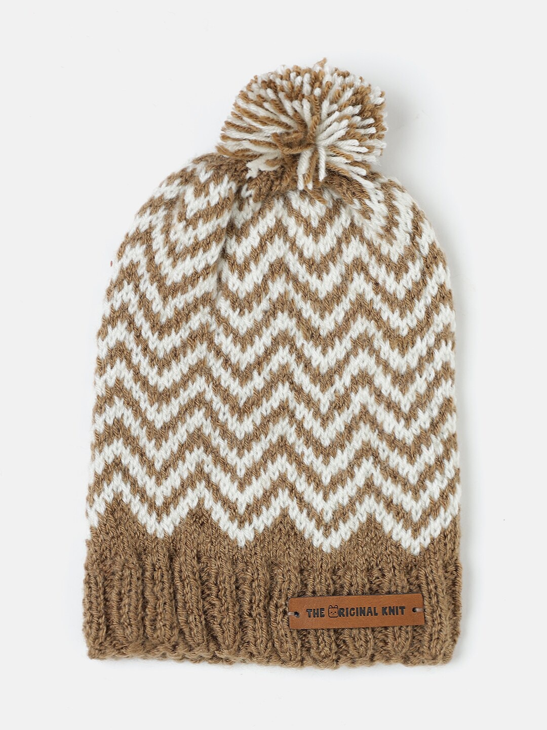 

The Original Knit Infants Self Design Acrylic Beanie, Brown