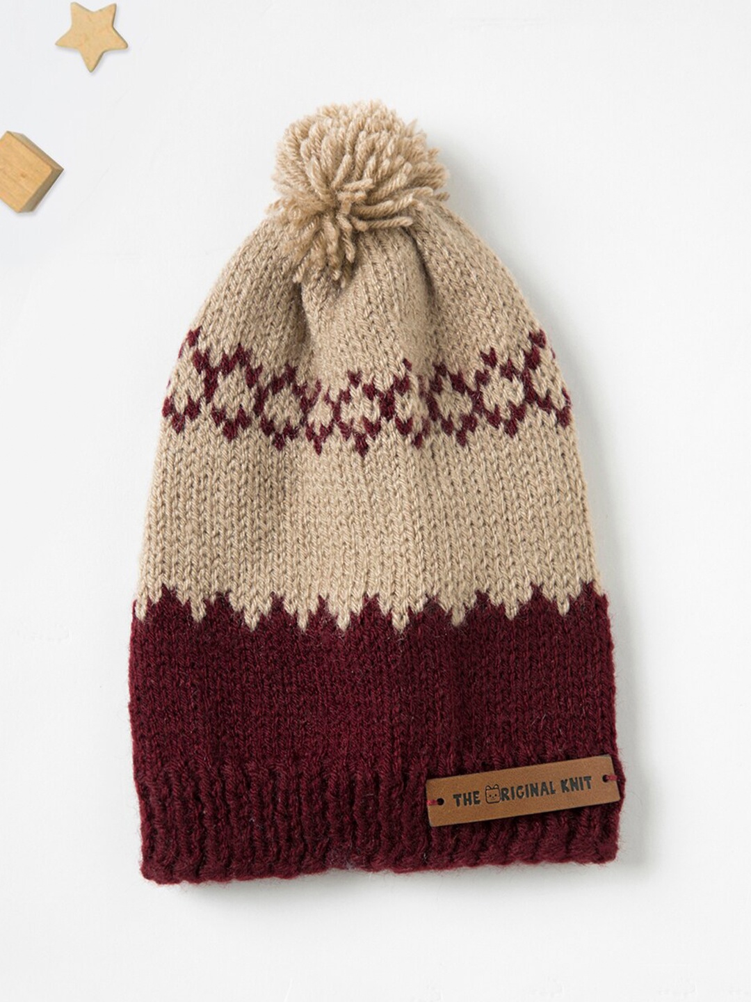 

The Original Knit Infants Self Design Acrylic Beanie, Brown