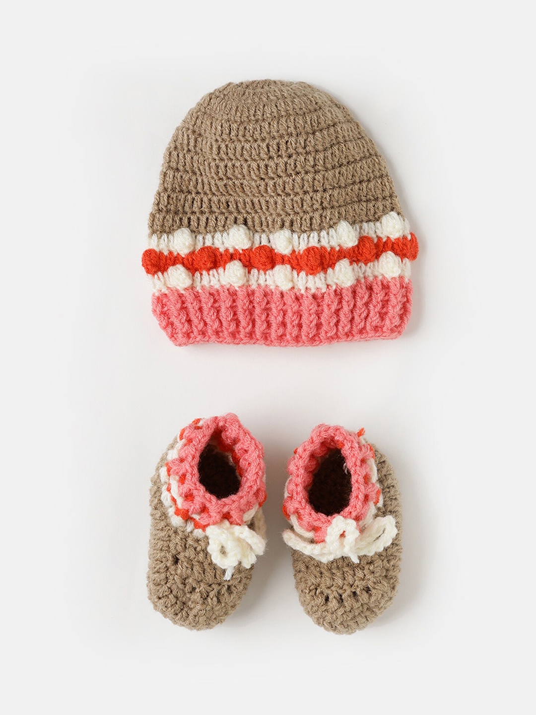 

The Original Knit Unisex Infants Self Design Beanie, Beige