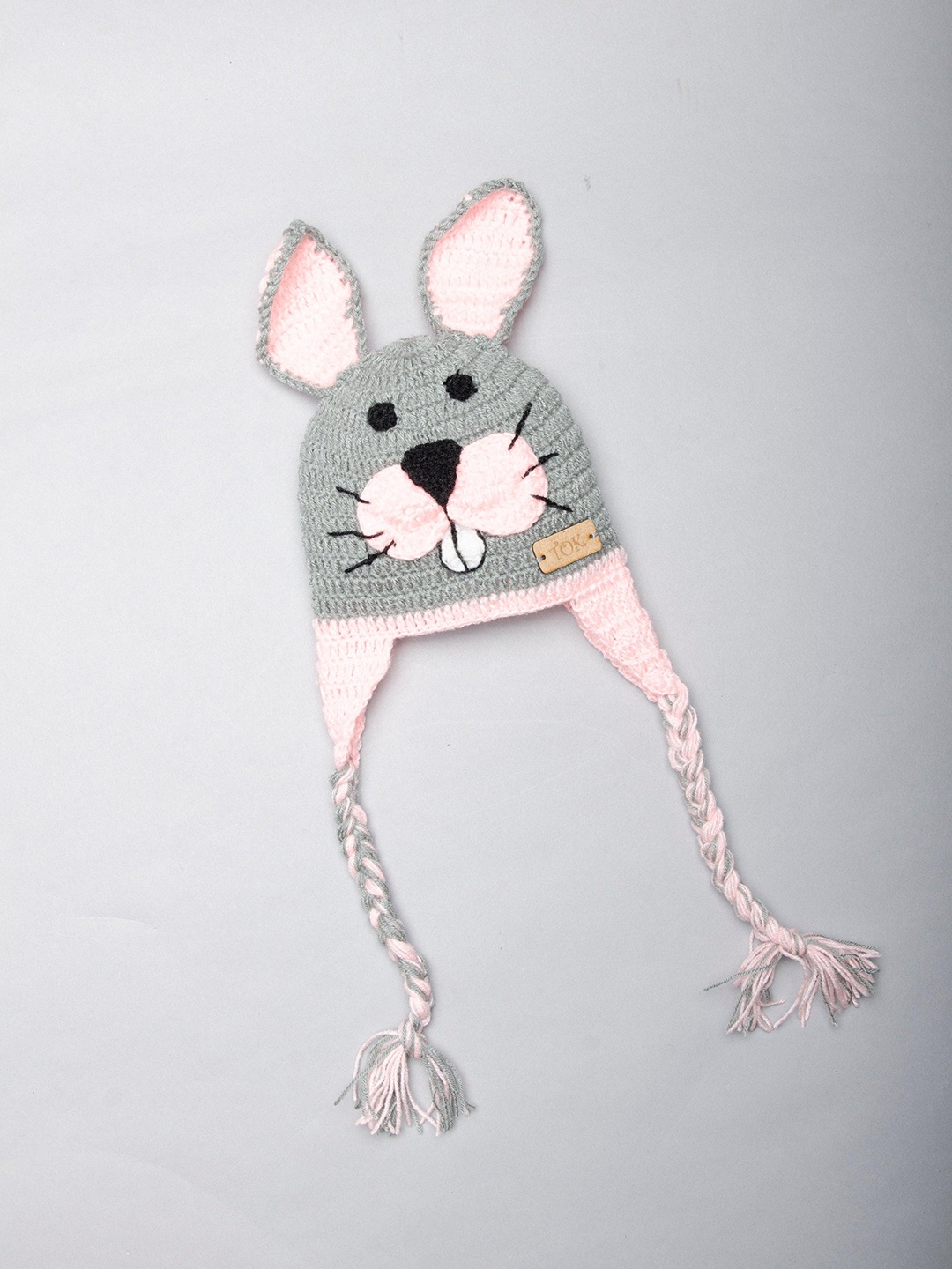 

The Original Knit Infabts Girls Embroidered Beanie, Grey