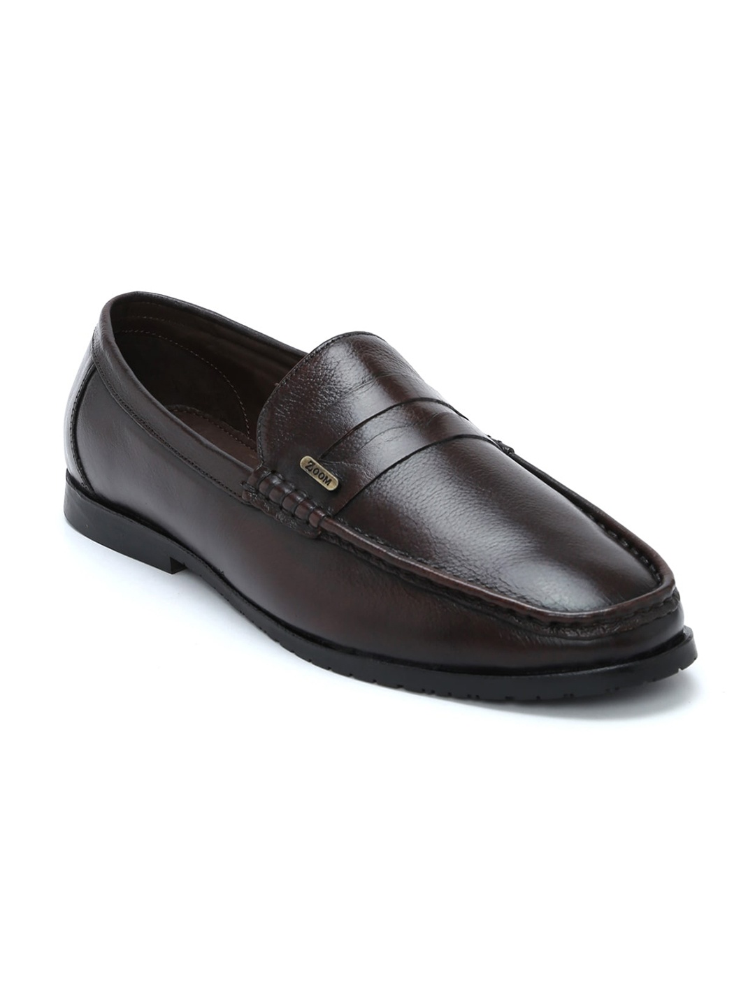 

Zoom Shoes Men Leather Formal Penny Loafers, Brown