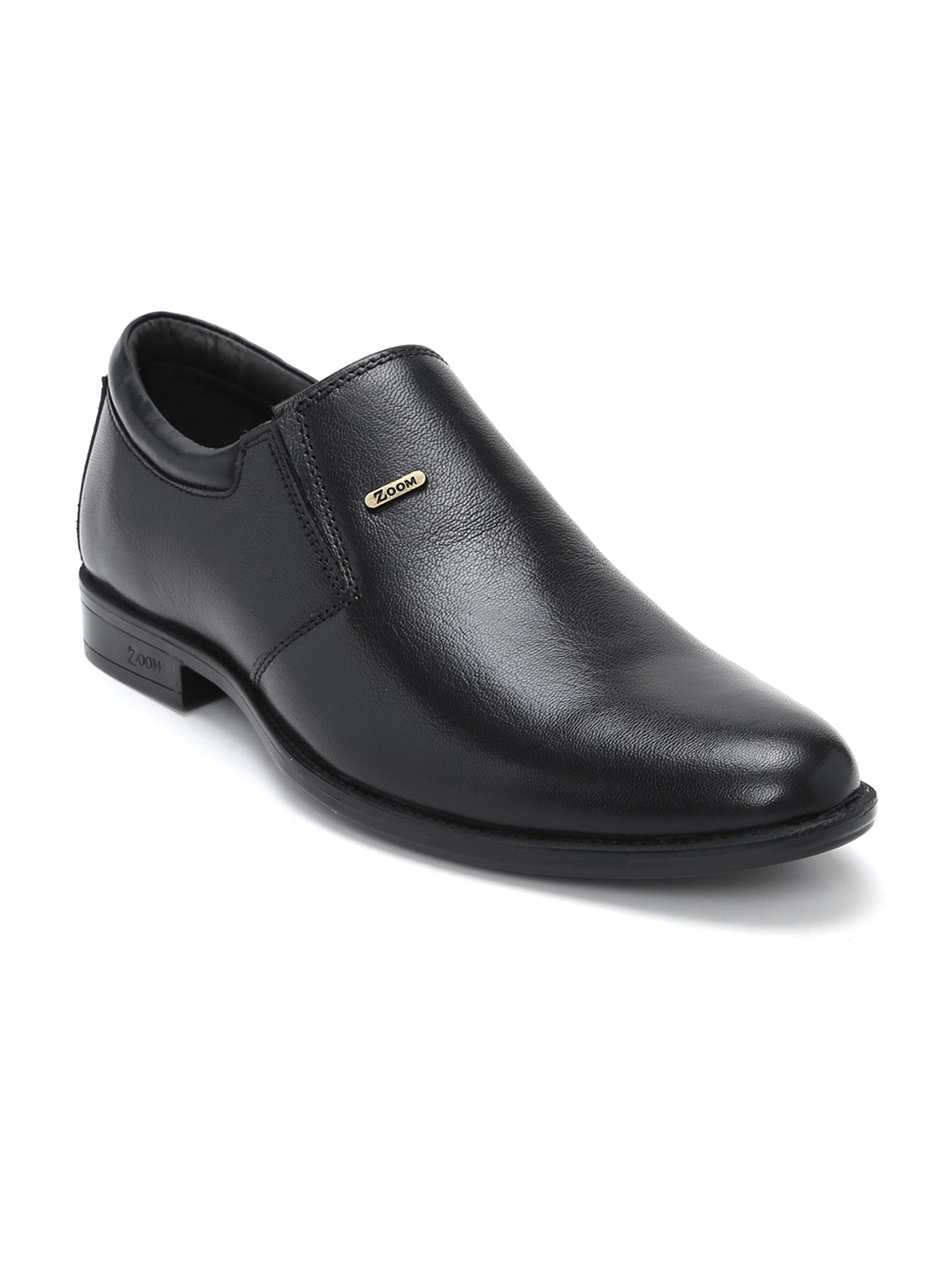 

Zoom Shoes Men Leather Formal Slip-On Shoes, Black