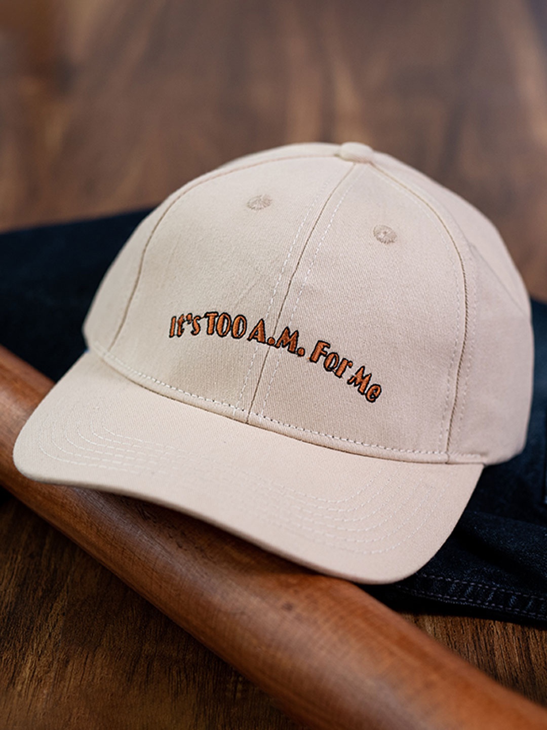 Tistabene Unisex Embroidered Cotton Baseball Cap, Off white