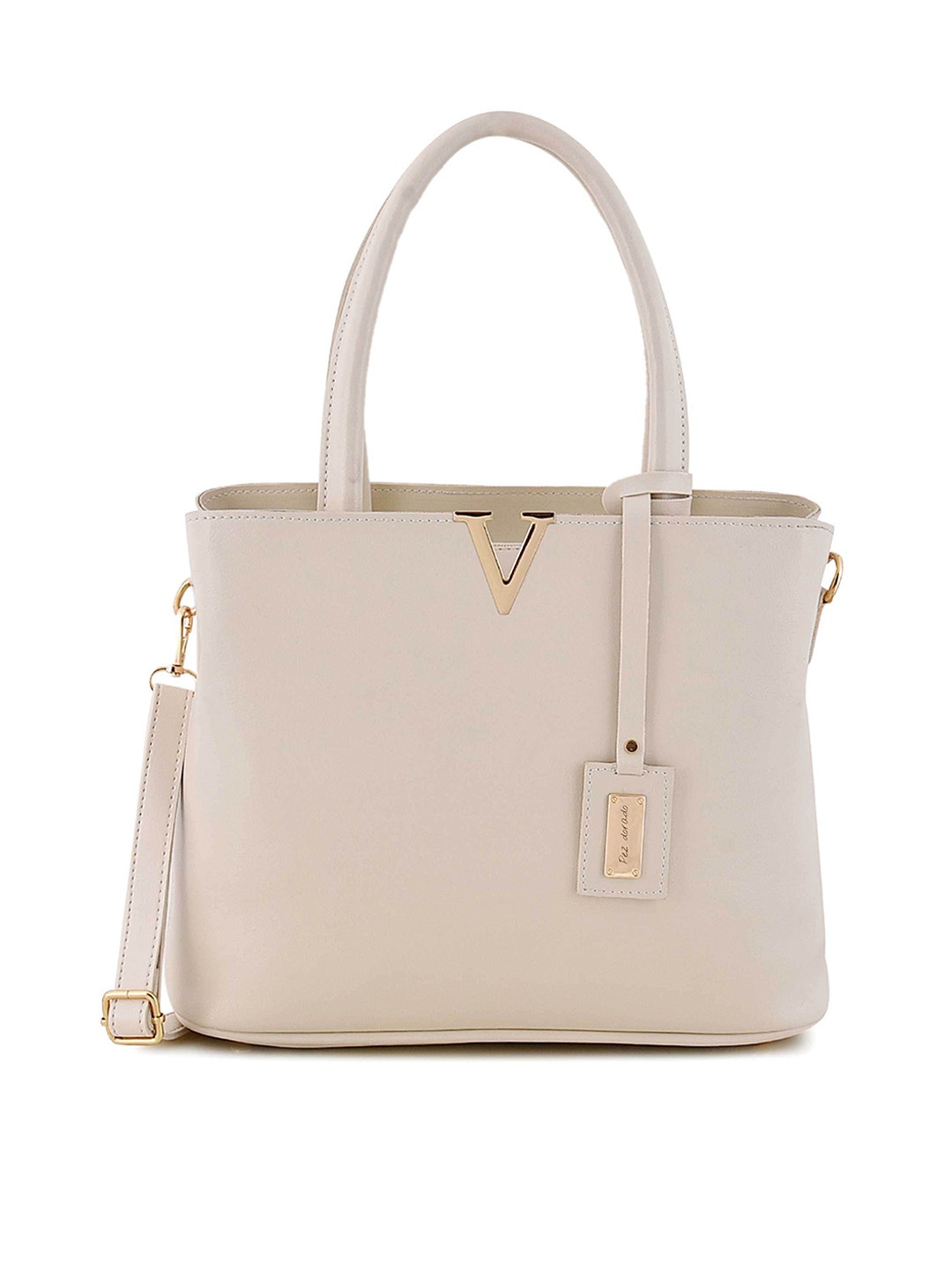 

Pez dorado Structured Handheld Bag, White