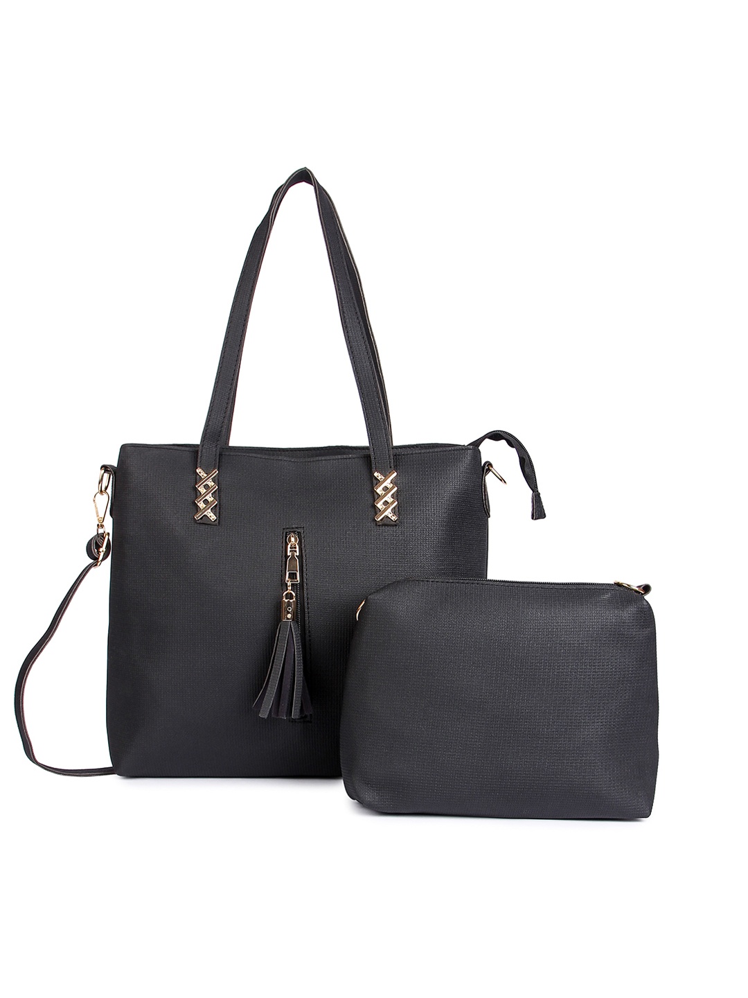 

Pez dorado Structured Shoulder Bag With Tasselled, Black