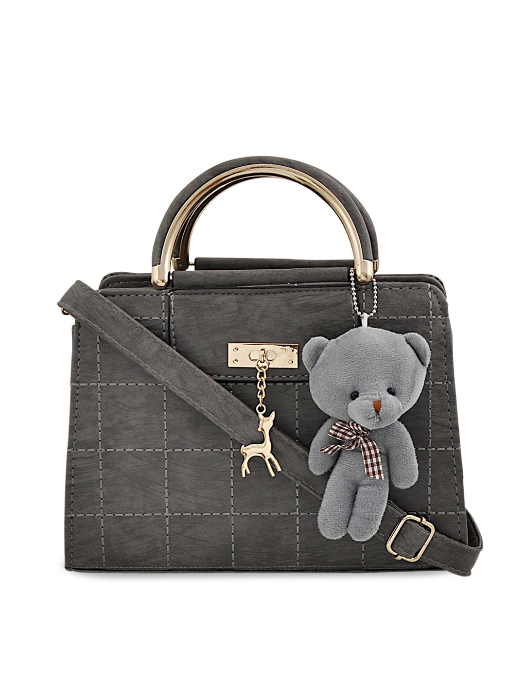 

Pez dorado Structured Handheld Bag, Grey