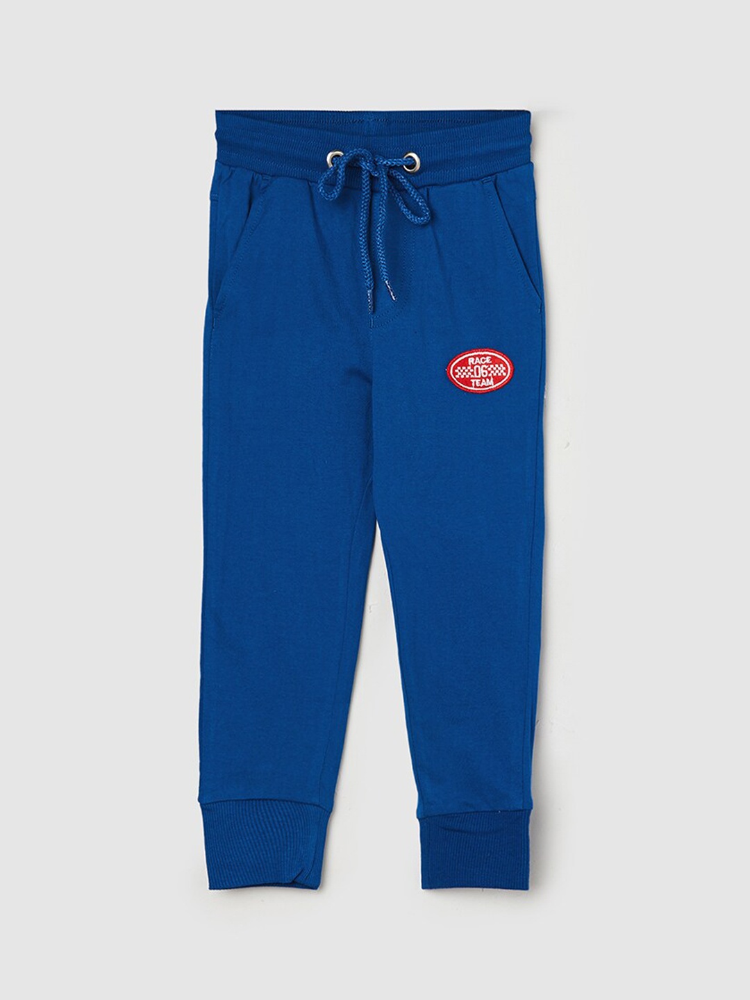 

max Boys Mid-Rise Pure Cotton Joggers, Blue
