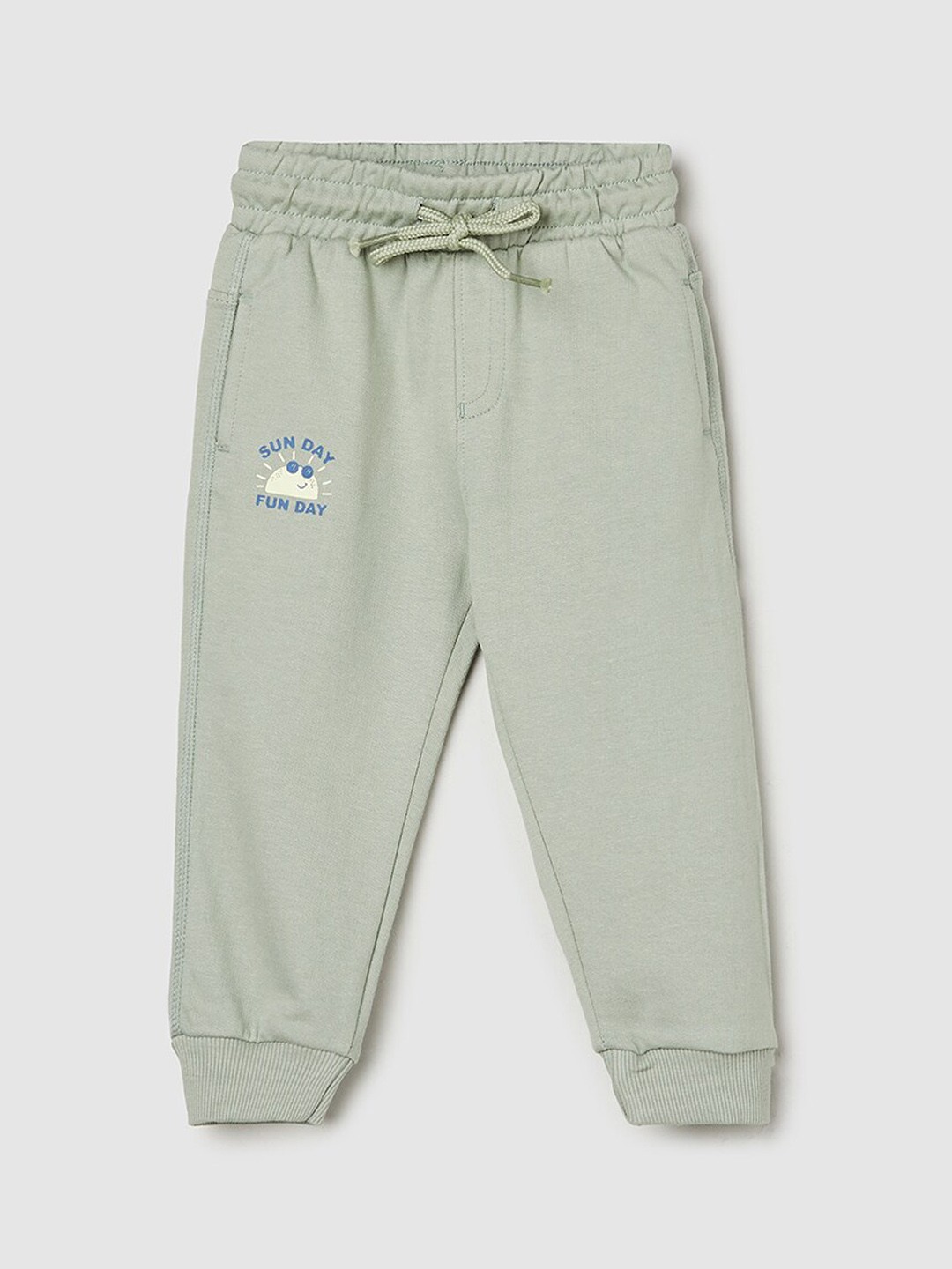 

max Infant Boys Pure Cotton Joggers, Green