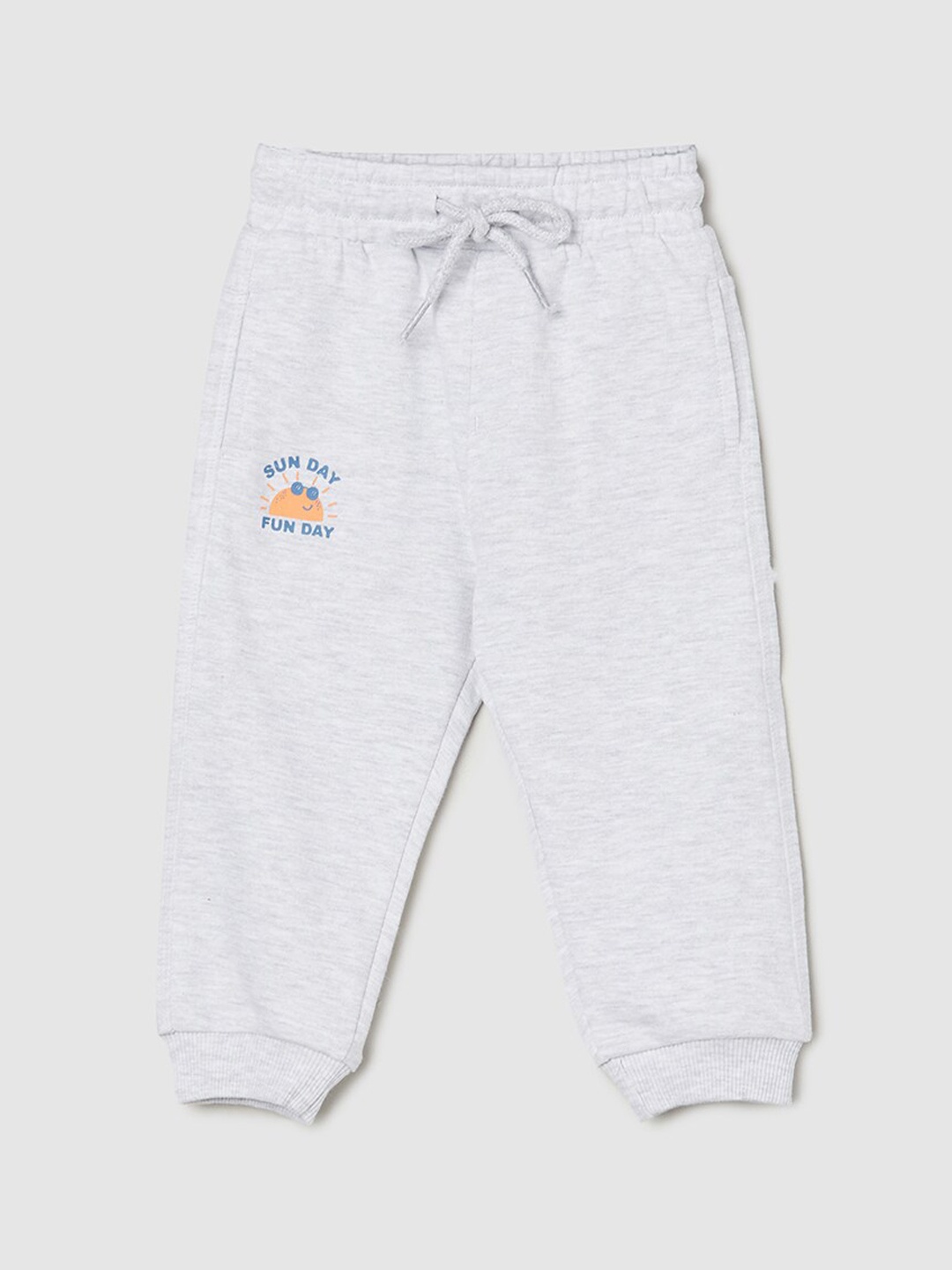 

max Infant Boys Pure Cotton Joggers, Grey melange