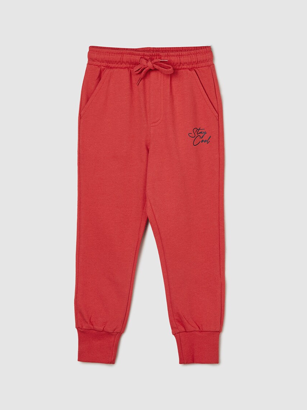 

max Boys Pure Cotton Joggers, Red