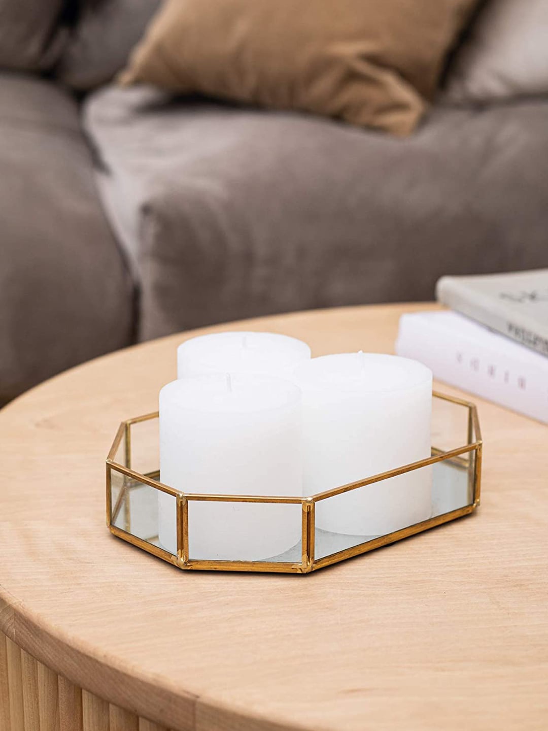 

Aromatic Fables White 3 Pieces Jasmine Fragrance Rustic Pillar Candles