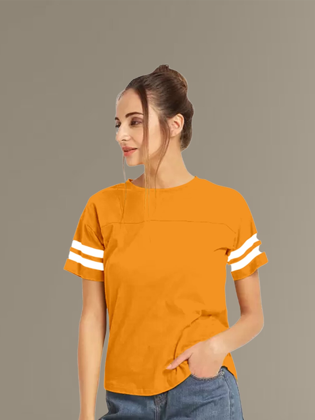 

N N ENTERPRISE Round Neck T-shirt, Orange