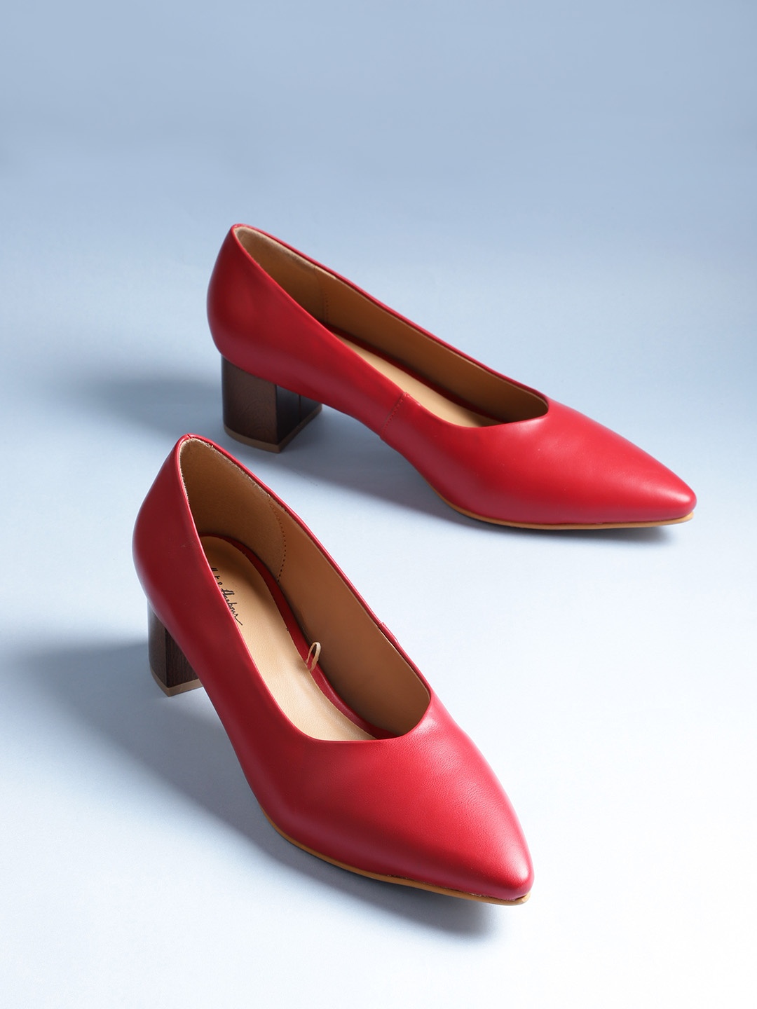 

Mast & Harbour Formal Block Heel Pumps, Red