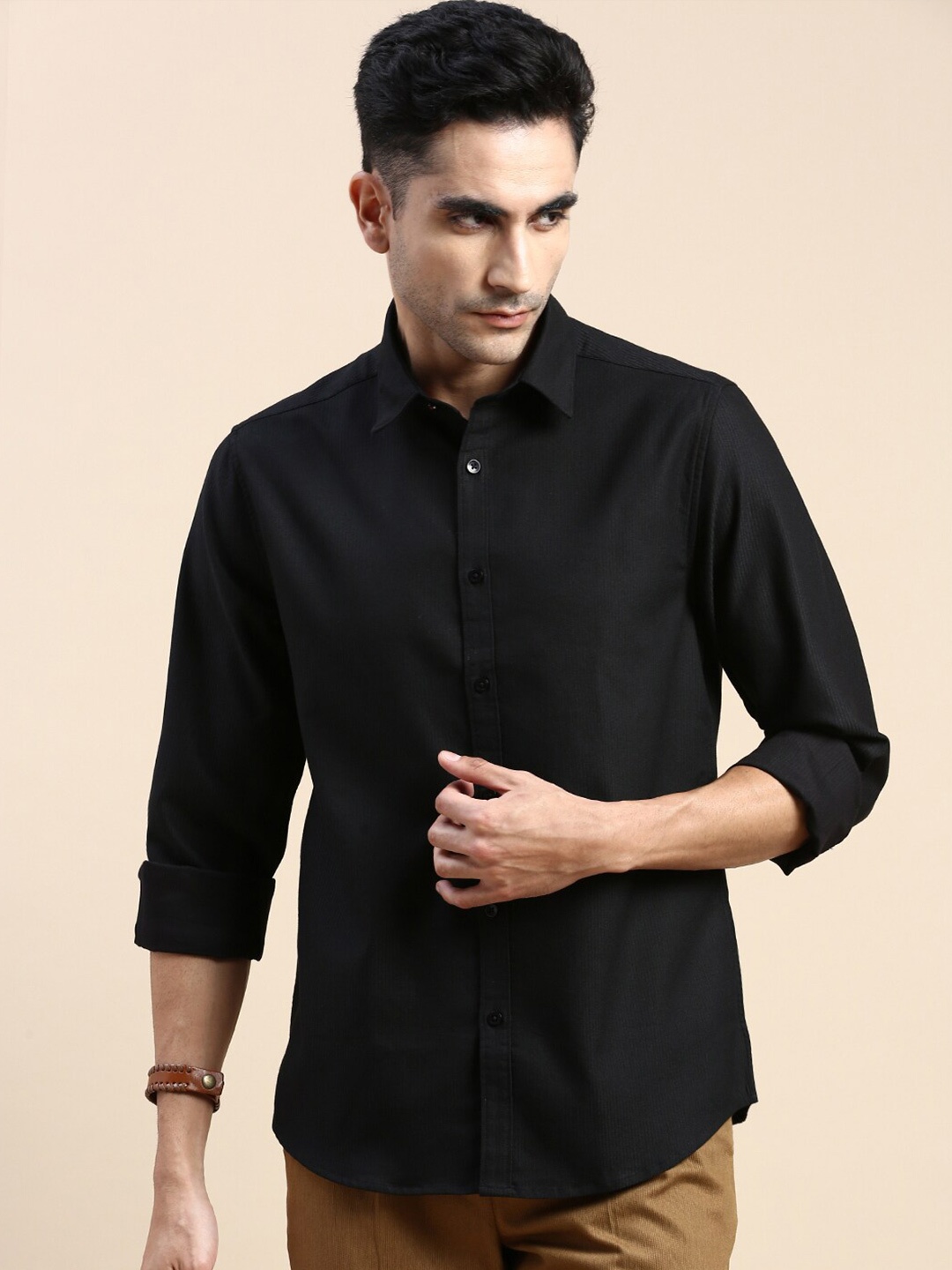 

INVICTUS Sport Slim Fit Cotton Casual Shirt, Black