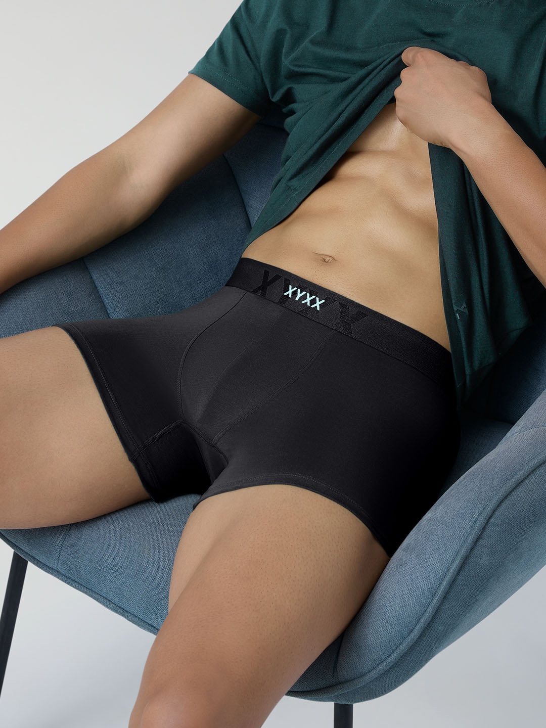 

XYXX Mid-Rise Cotton Anti-Odour Trunks XYTRNK155, Black