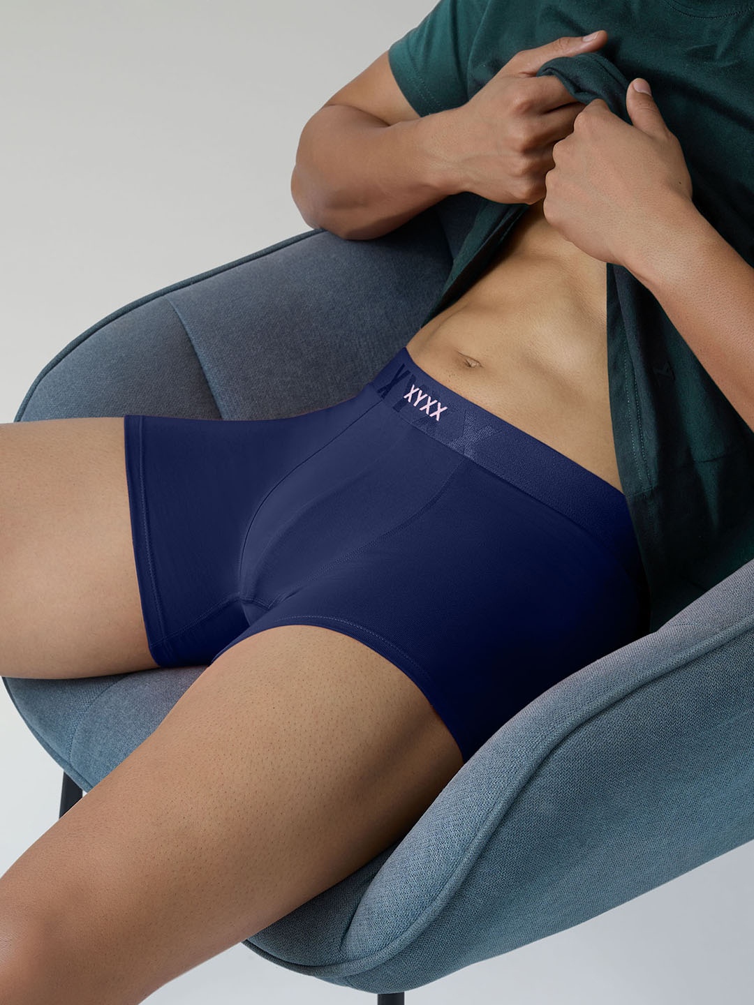 

XYXX Anti-Odour Cotton Trunk XYTRNK153, Navy blue