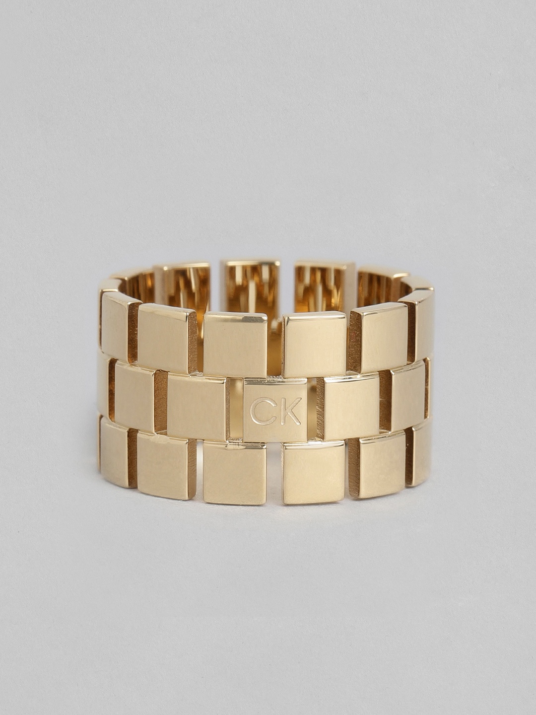 

Calvin Klein Women Geometric Design Finger Ring, Gold