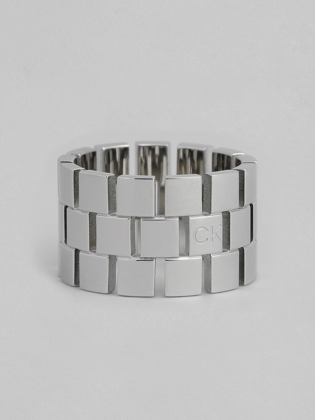 

Calvin Klein Women Geometric Design Finger Ring, Silver