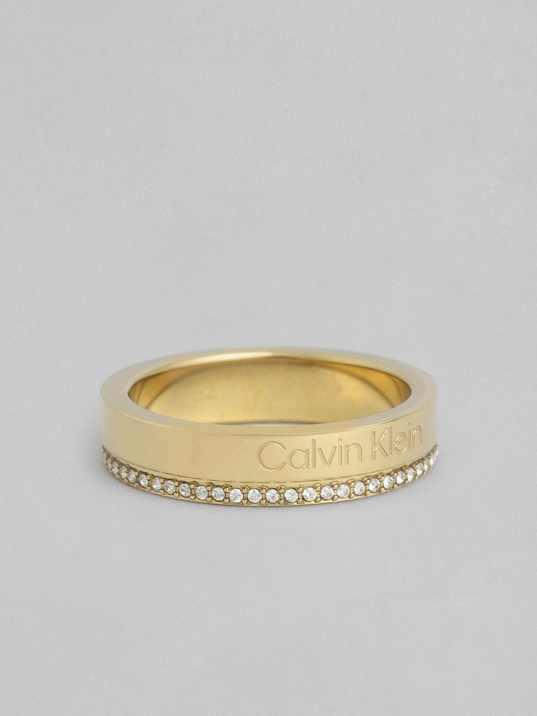 

Calvin Klein Women Linear Minimal Crystal Ring, Rose gold