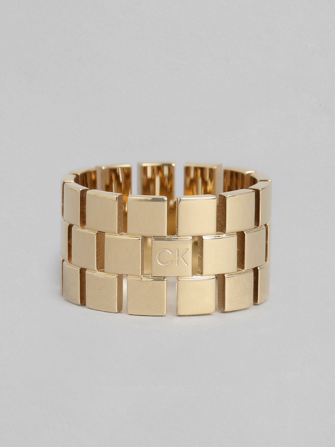 

Calvin Klein Women Geometric Design Finger Ring, Gold