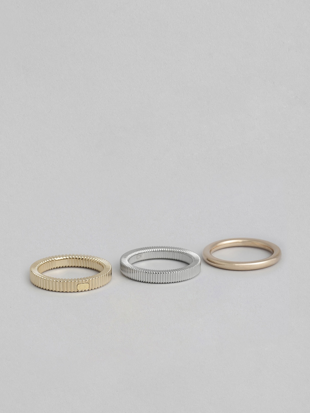 

Calvin Klein Women Set of 3 Playful Repetition Finger Rings, Gold