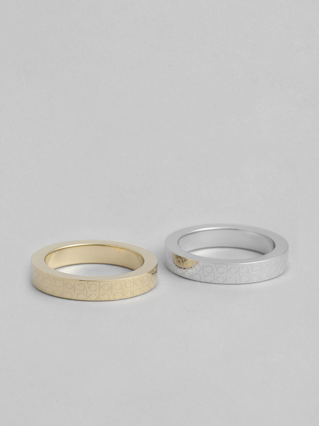 

Calvin Klein Women Set of 2 Iconic For Her Finger Rings, Gold