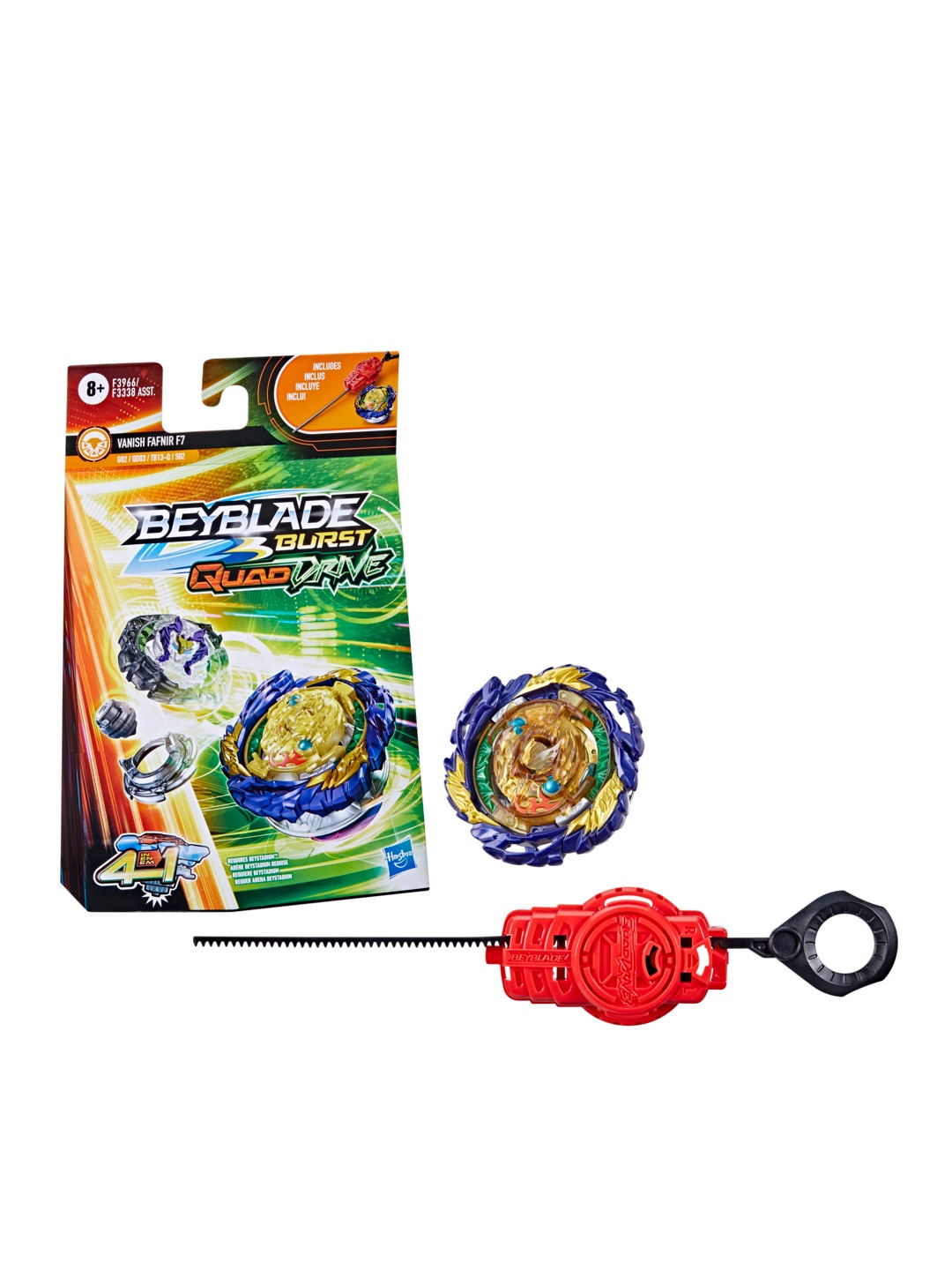 

BEY BLADE Kids Burst Quad Drive Vanish Fafnir F7 Spinning Top For 8+ Years, Multi