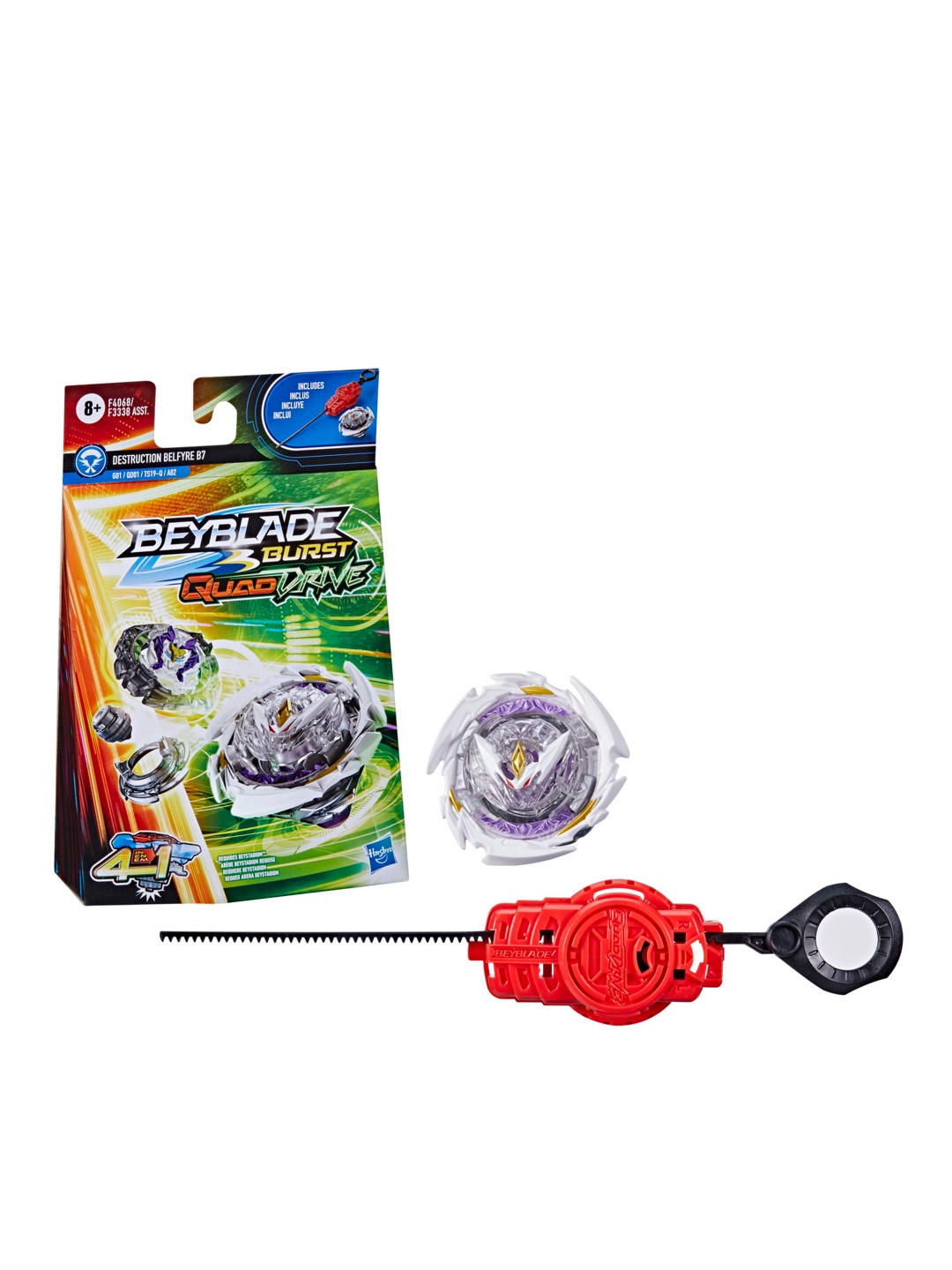 

BEY BLADE Kids Burst Quad Drive Destruction Belfyre B7 Spinning Top For 8+ Years, Multi