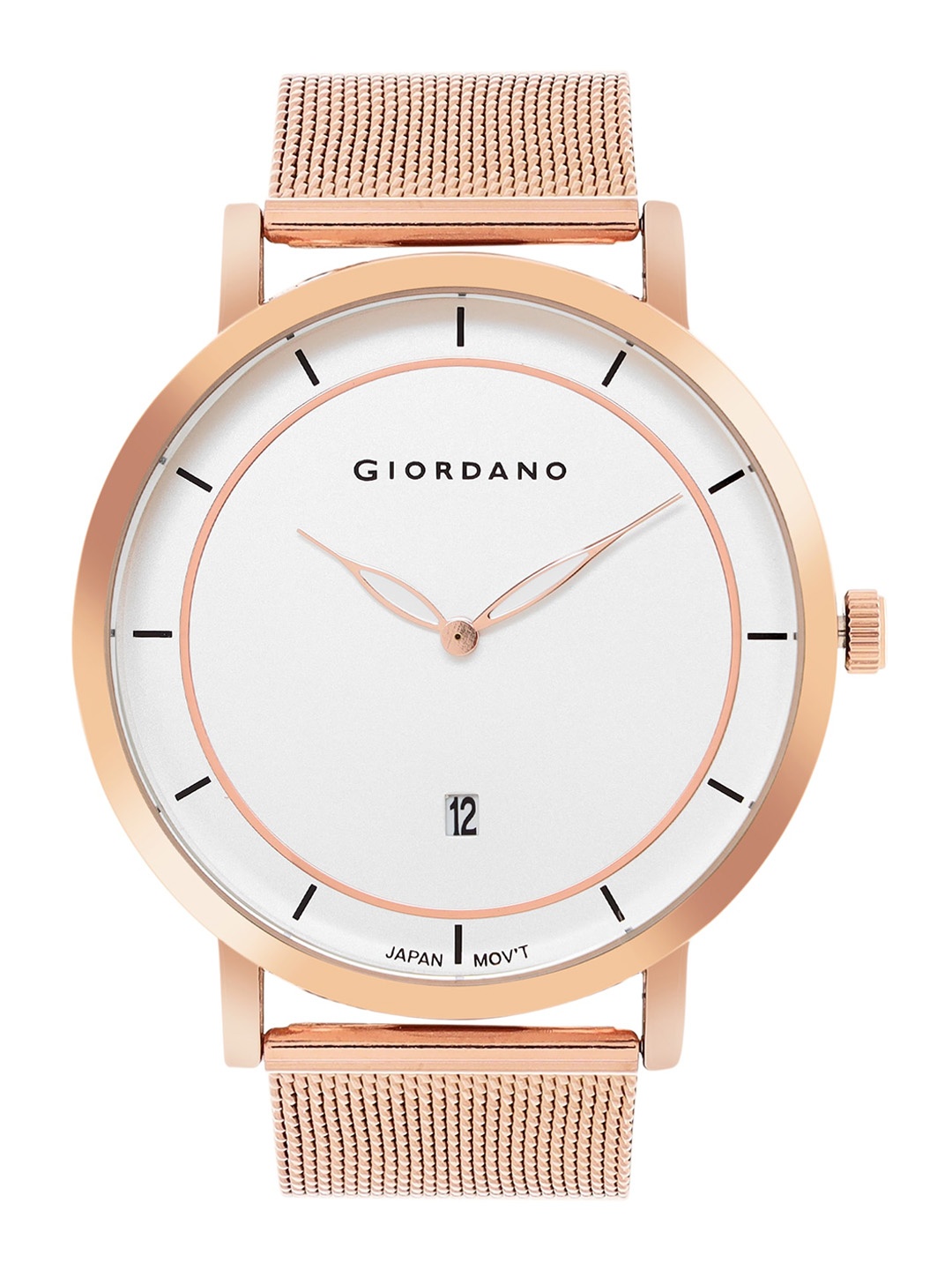 

GIORDANO Men Dial & Bracelet Style Straps Analogue Watch GZ-50054-44, Rose gold