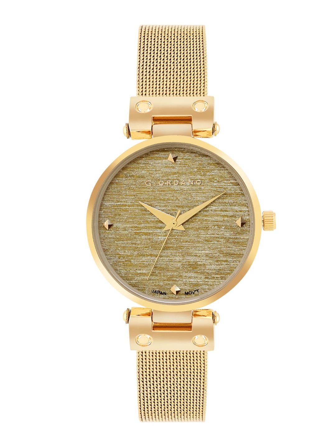 

GIORDANO Women Embellished Dial & Bracelet Style Straps Analogue Watch GZ-60056-11, Gold