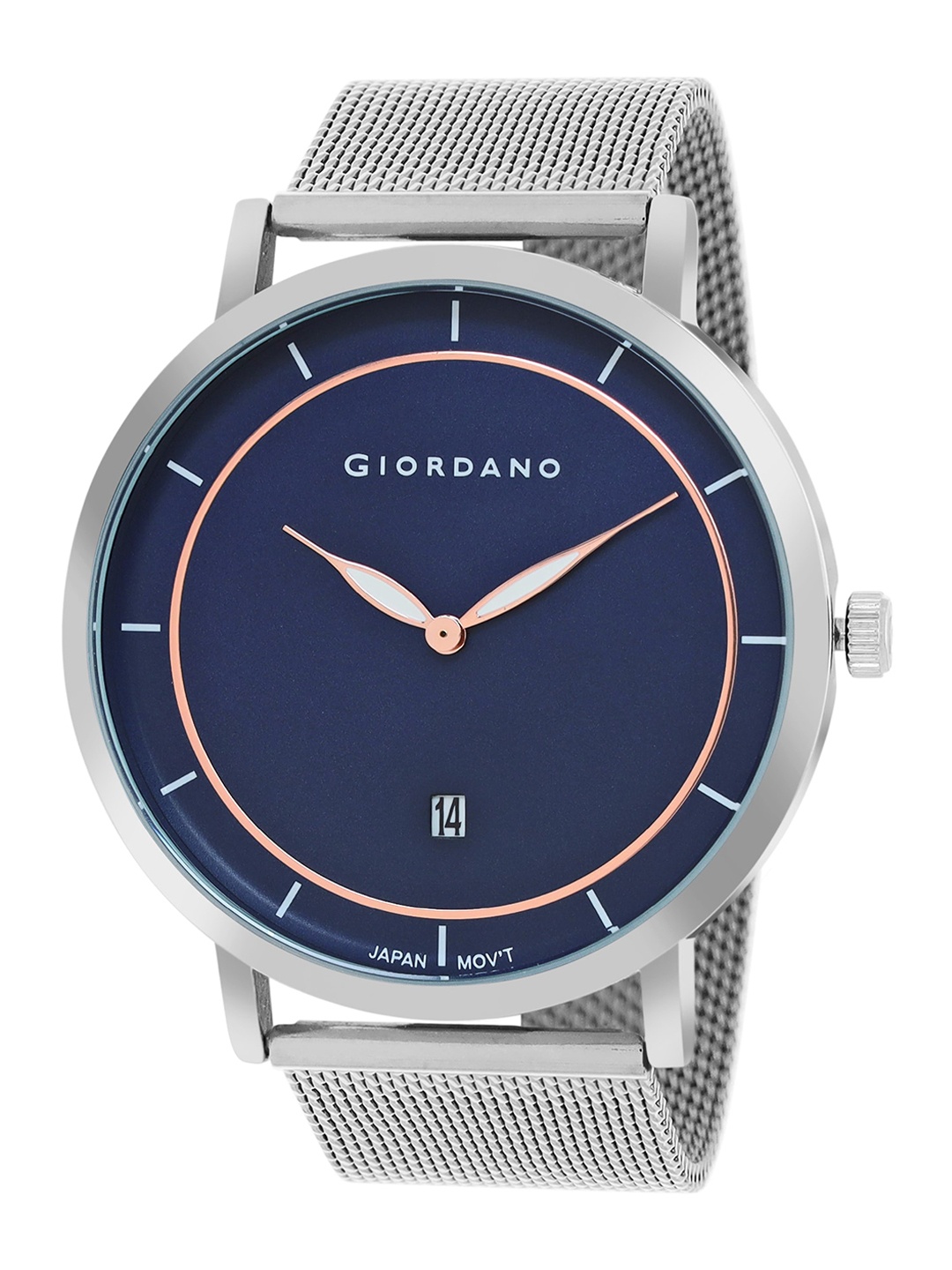 

GIORDANO Men Dial & Bracelet Style Straps Analogue Watch GZ-50054-11, Silver