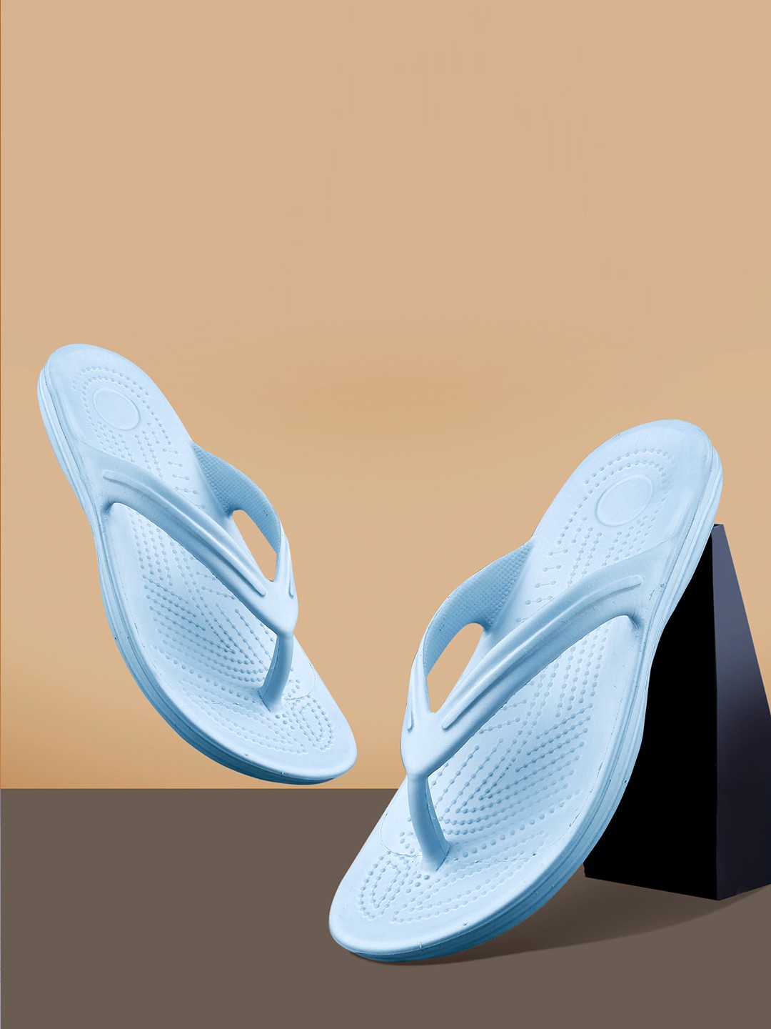 

sneakers villa Kids Textured Thong Flip-Flops, Blue