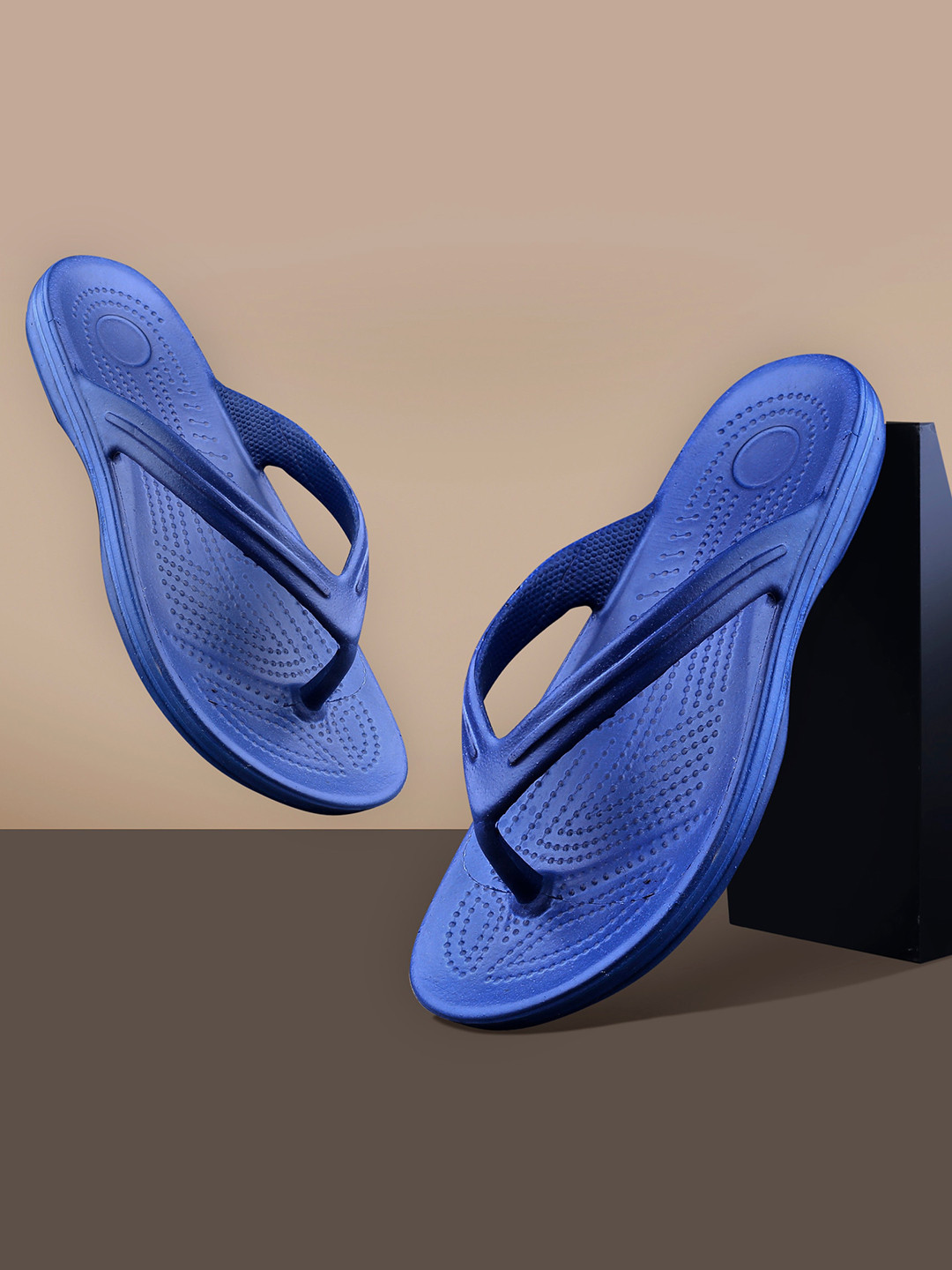 

sneakers villa Kids Textured Thong Flip-Flops, Navy blue