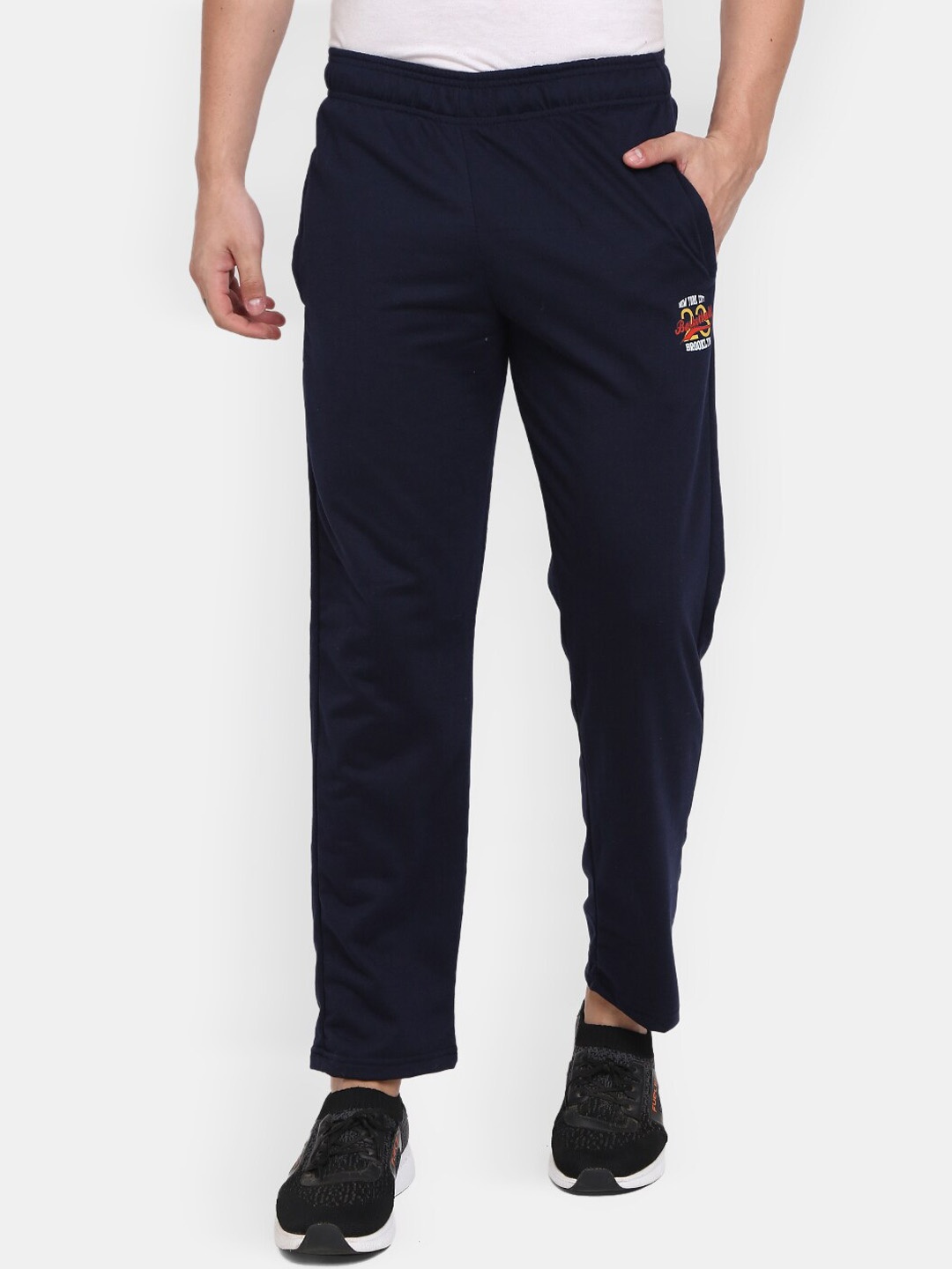 

V-Mart Men Mid Rise Track Pant, Navy blue