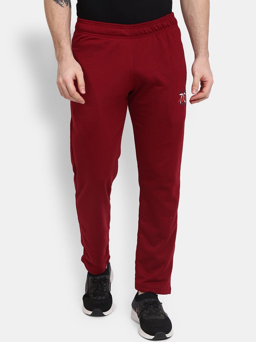 

V-Mart Men Mid-Rise Cotton Track Pant, Maroon