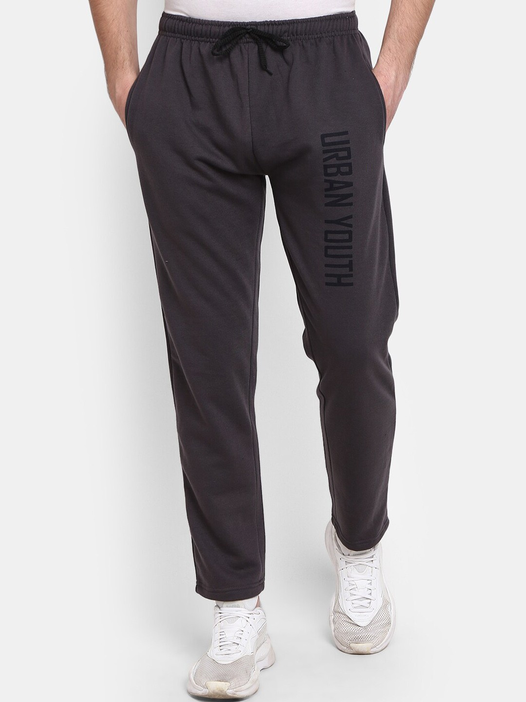 

V-Mart Men Mid-Rise Cotton Track Pants, Grey