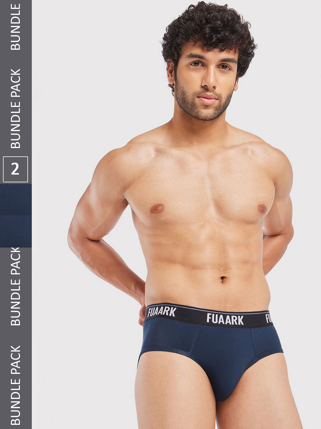 

FUAARK Pack Of 2 Moisture-Wicking Basic Briefs FUSMBrP2-Blue2-S, Blue