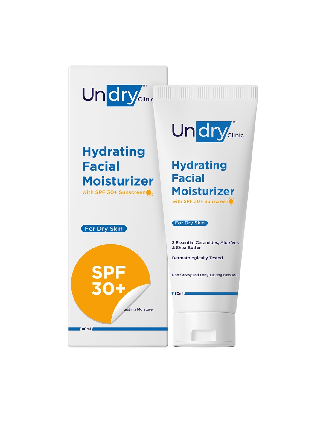 

Undry Facial Moisturizer for Dry Skin (80ml), White