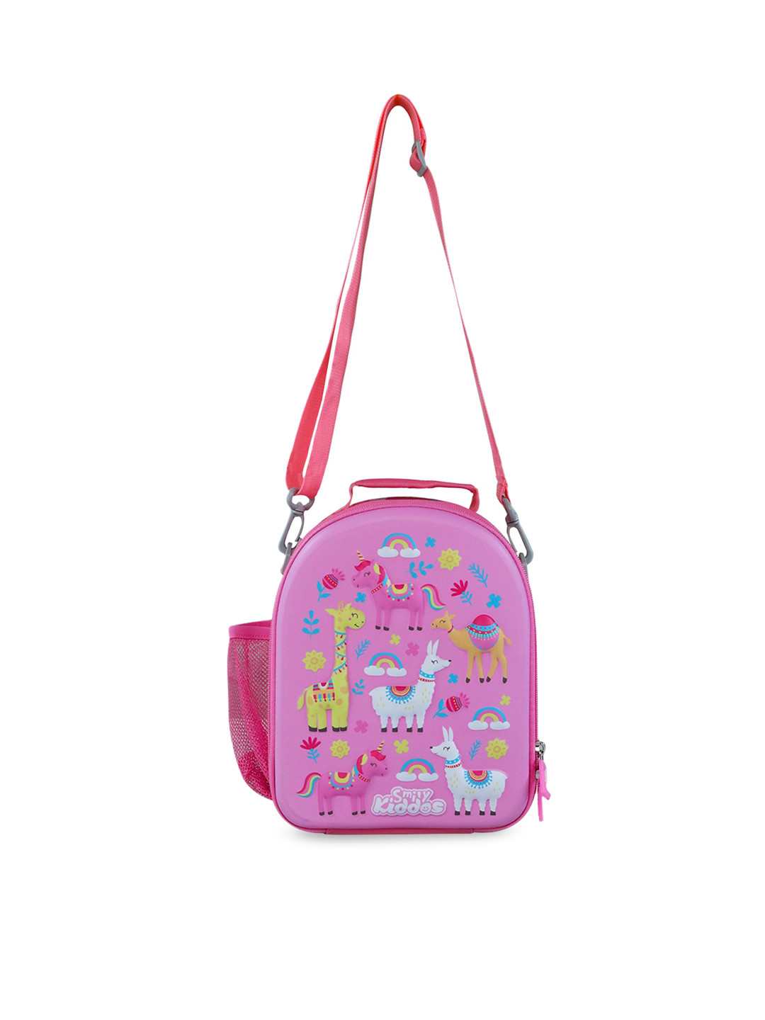 

Smily Kiddos Kids Animal Theme Printed Lunch Bag, Pink