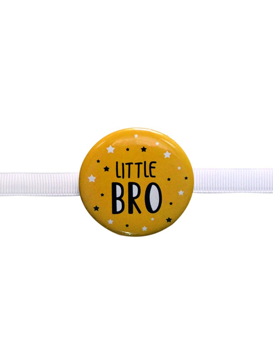 

The Art People Bro Charm Beaded Rakhi, Yellow