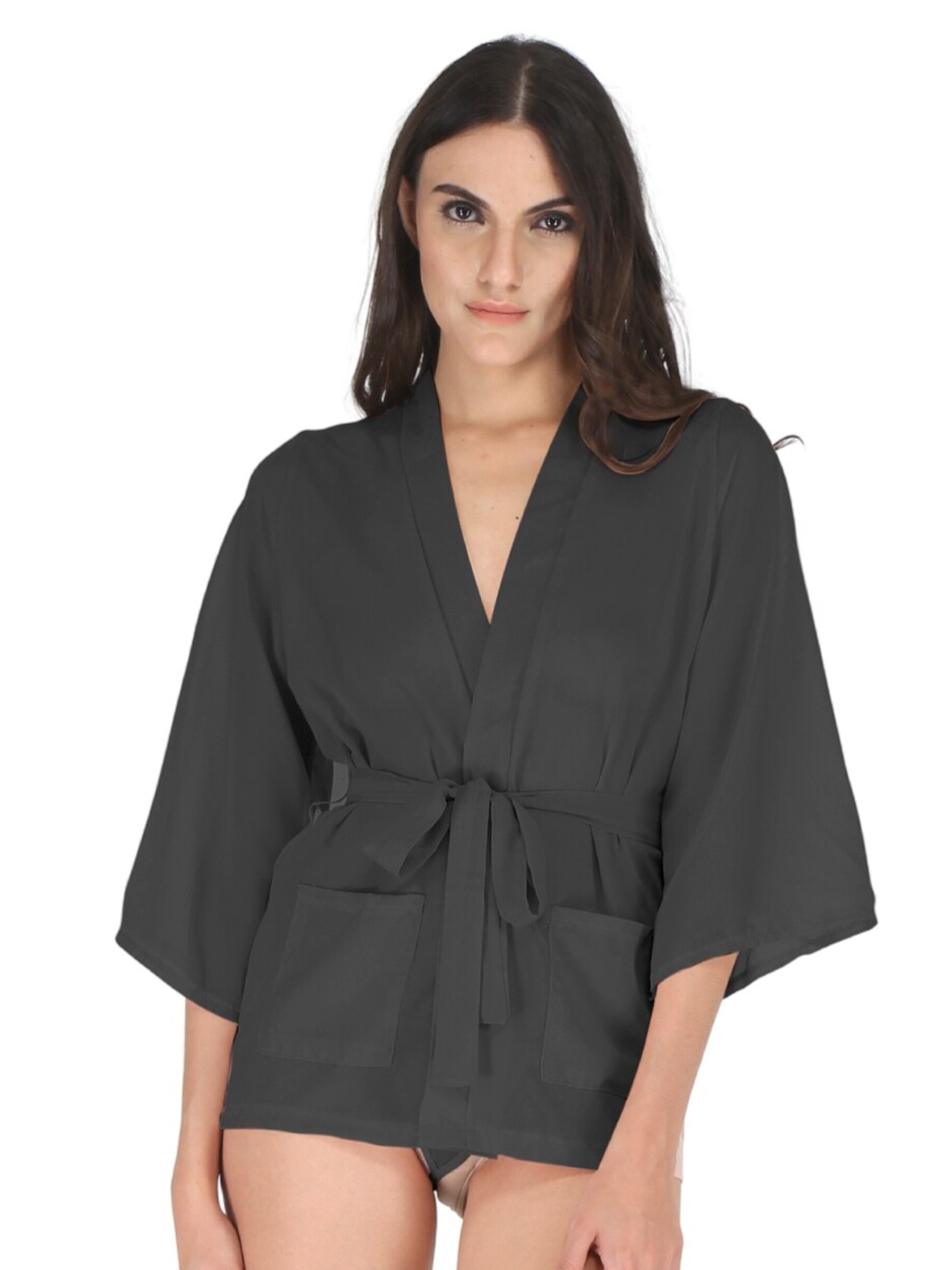 

EZLOOT V-Neck Baby Doll, Black